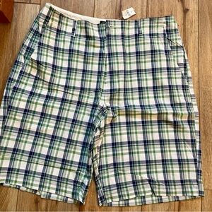 Banana Republic Green and Blue Flat Front Shorts